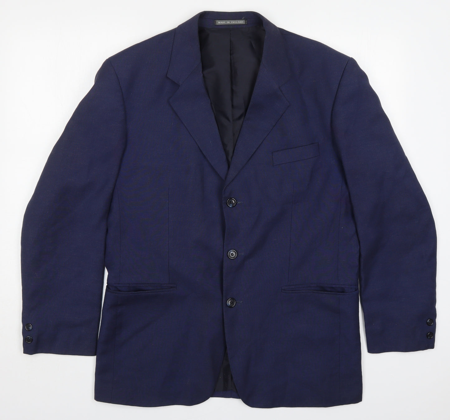 Pullman Mens Blue  Viscose Jacket Suit Jacket Size 40