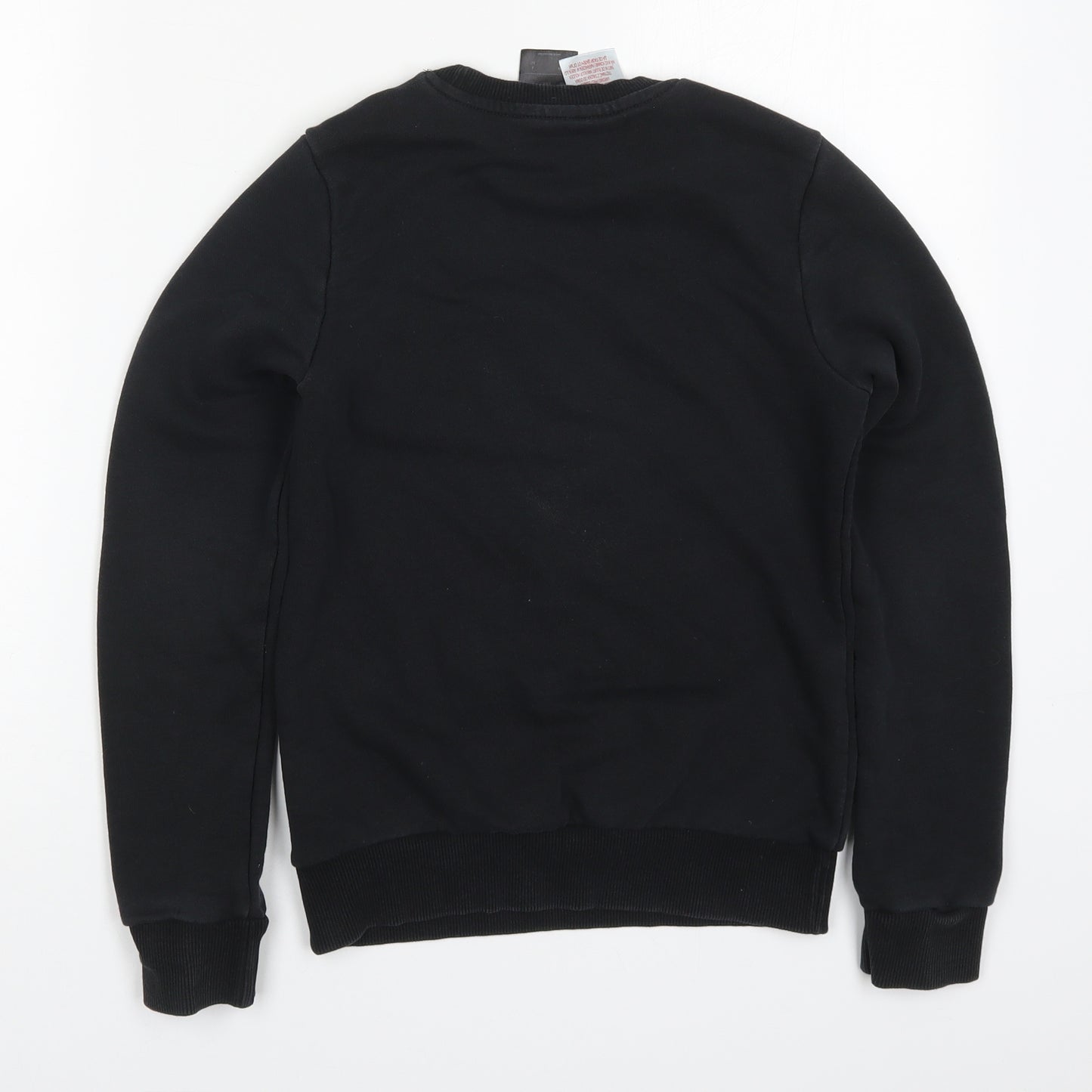 adidas Boys Black  Cotton Pullover Sweatshirt Size 11-12 Years  Pullover