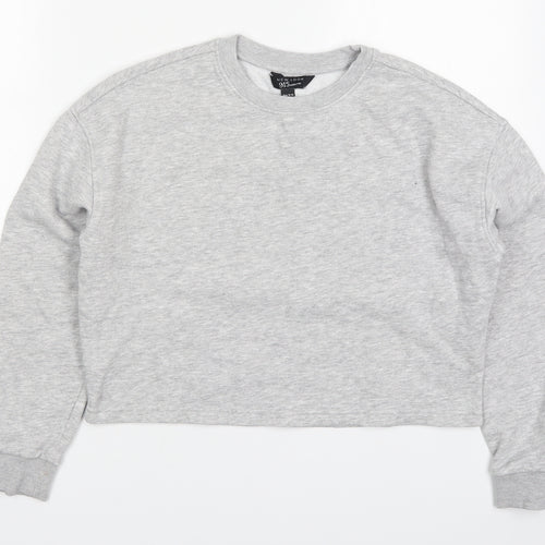 New Look Girls Grey  Cotton Pullover Sweatshirt Size 12-13 Years  Pullover