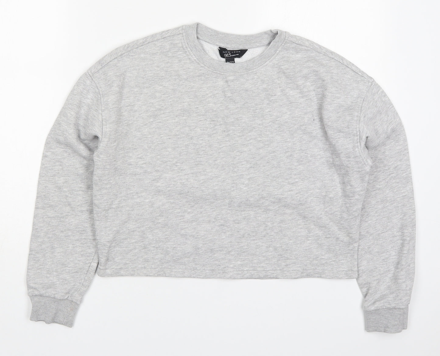 New Look Girls Grey  Cotton Pullover Sweatshirt Size 12-13 Years  Pullover