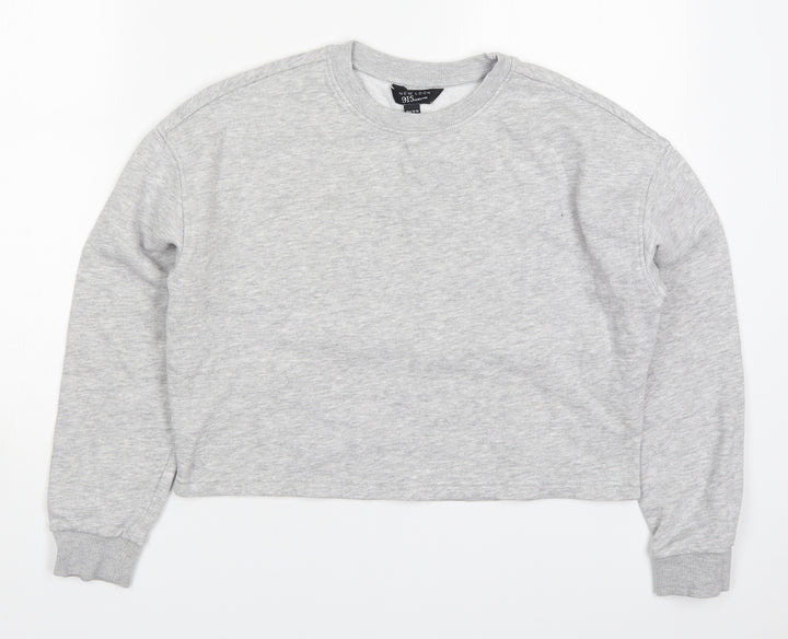 New Look Girls Grey  Cotton Pullover Sweatshirt Size 12-13 Years  Pullover