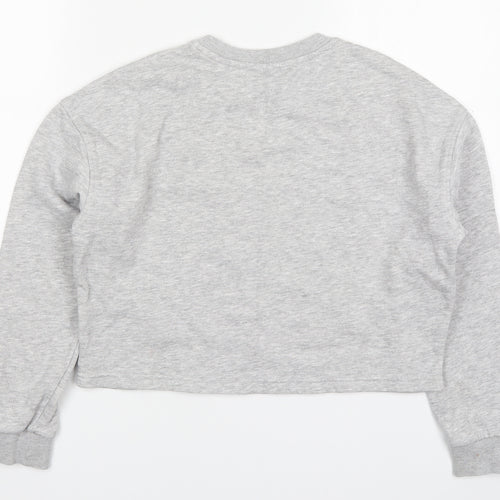 New Look Girls Grey  Cotton Pullover Sweatshirt Size 12-13 Years  Pullover