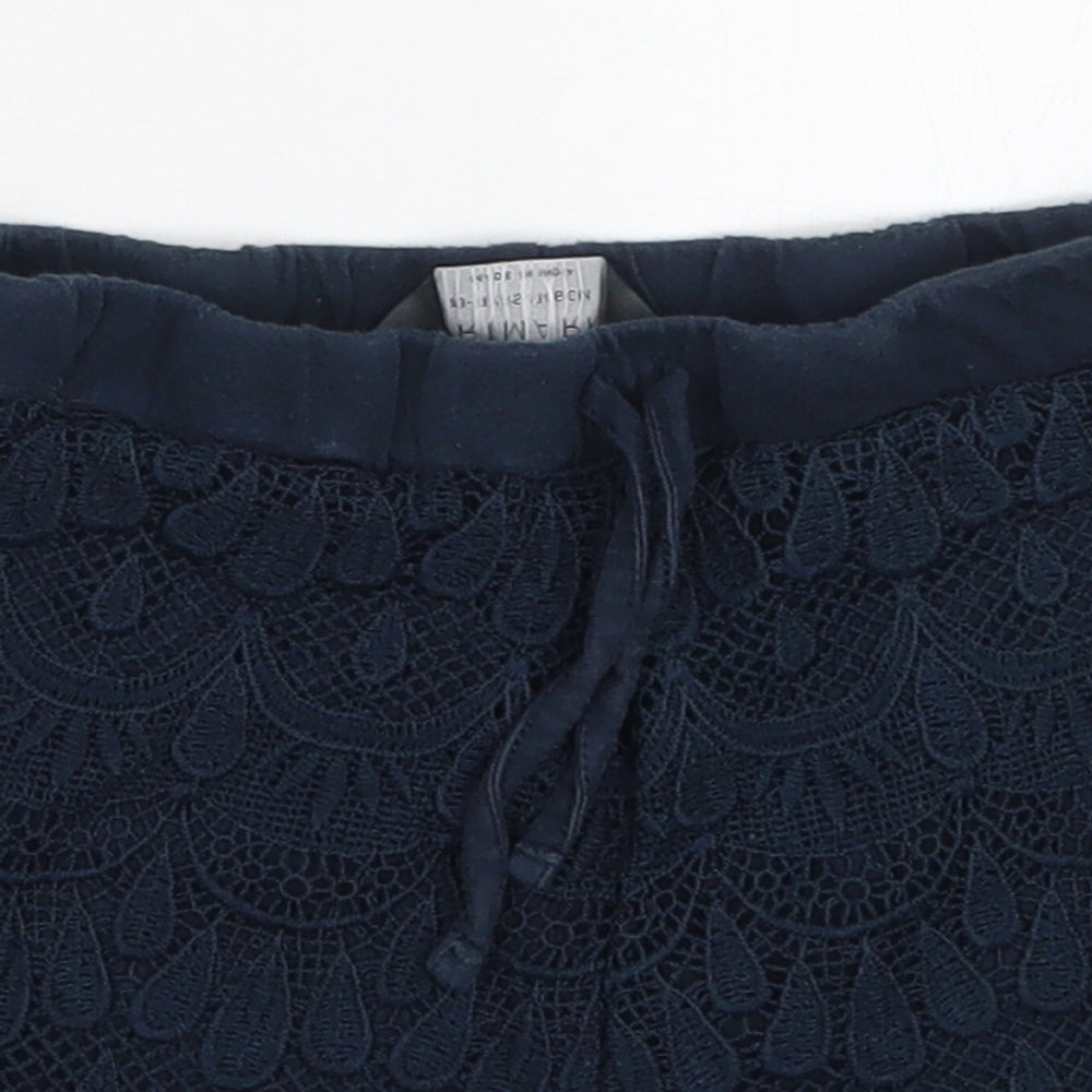 Primark Girls Blue  Cotton Mom Shorts Size 10-11 Years  Regular Drawstring