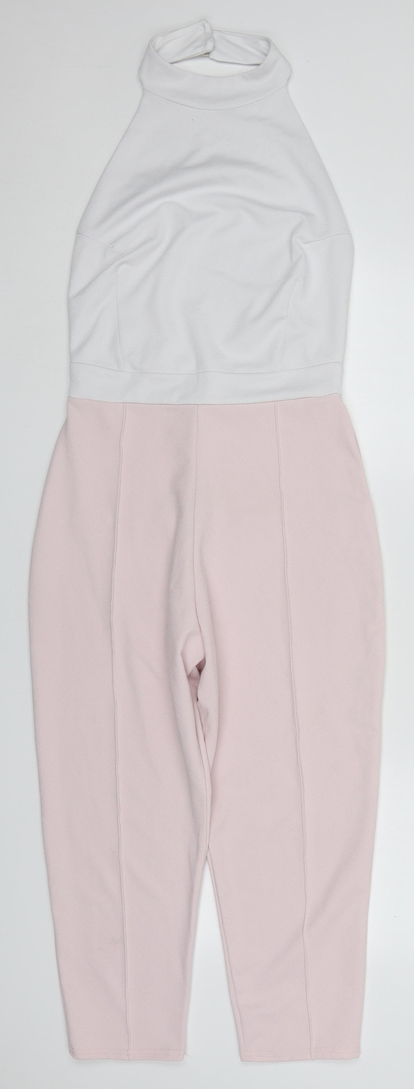 PRETTYLITTLETHING Womens Pink  Polyester Jumpsuit One-Piece Size 10 L20 in Zip