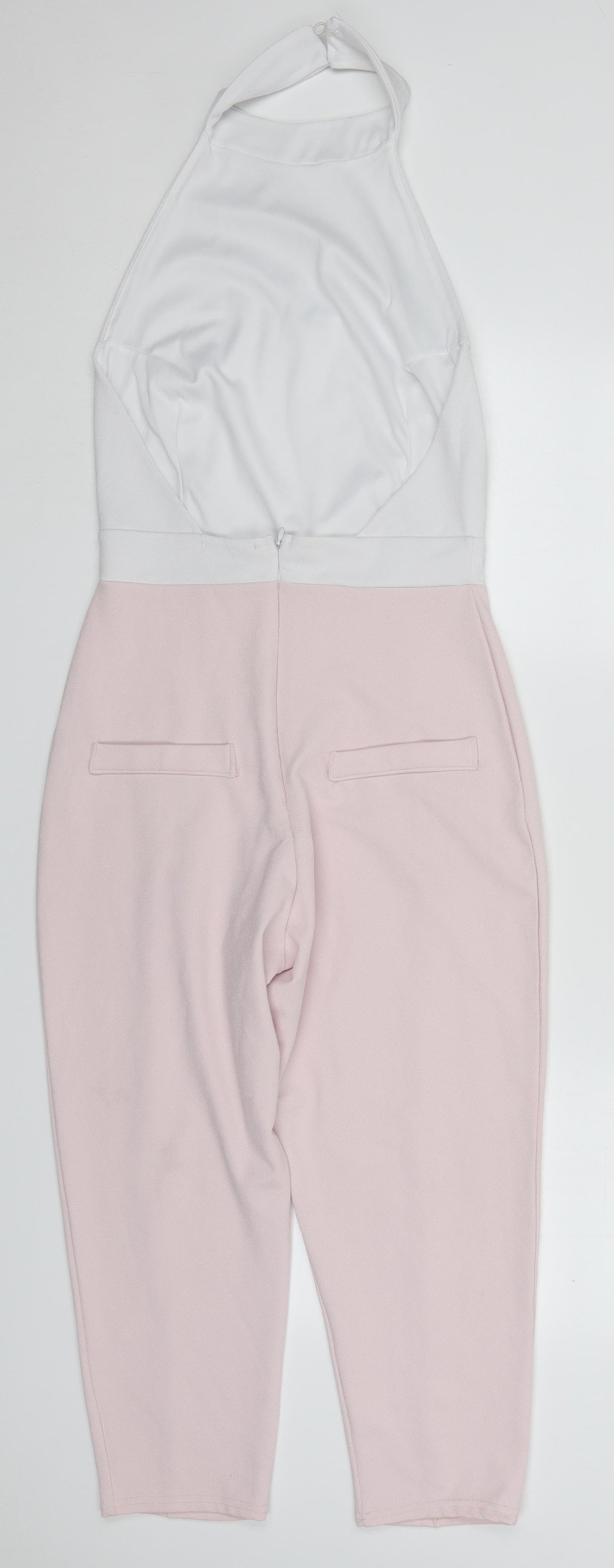 PRETTYLITTLETHING Womens Pink  Polyester Jumpsuit One-Piece Size 10 L20 in Zip
