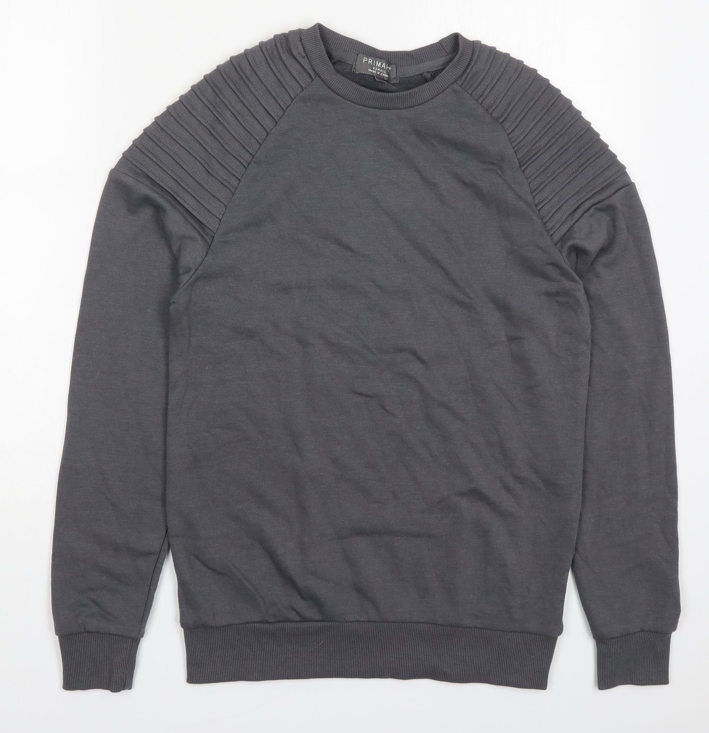 Primark Mens Grey  Polyester Pullover Sweatshirt Size XS
