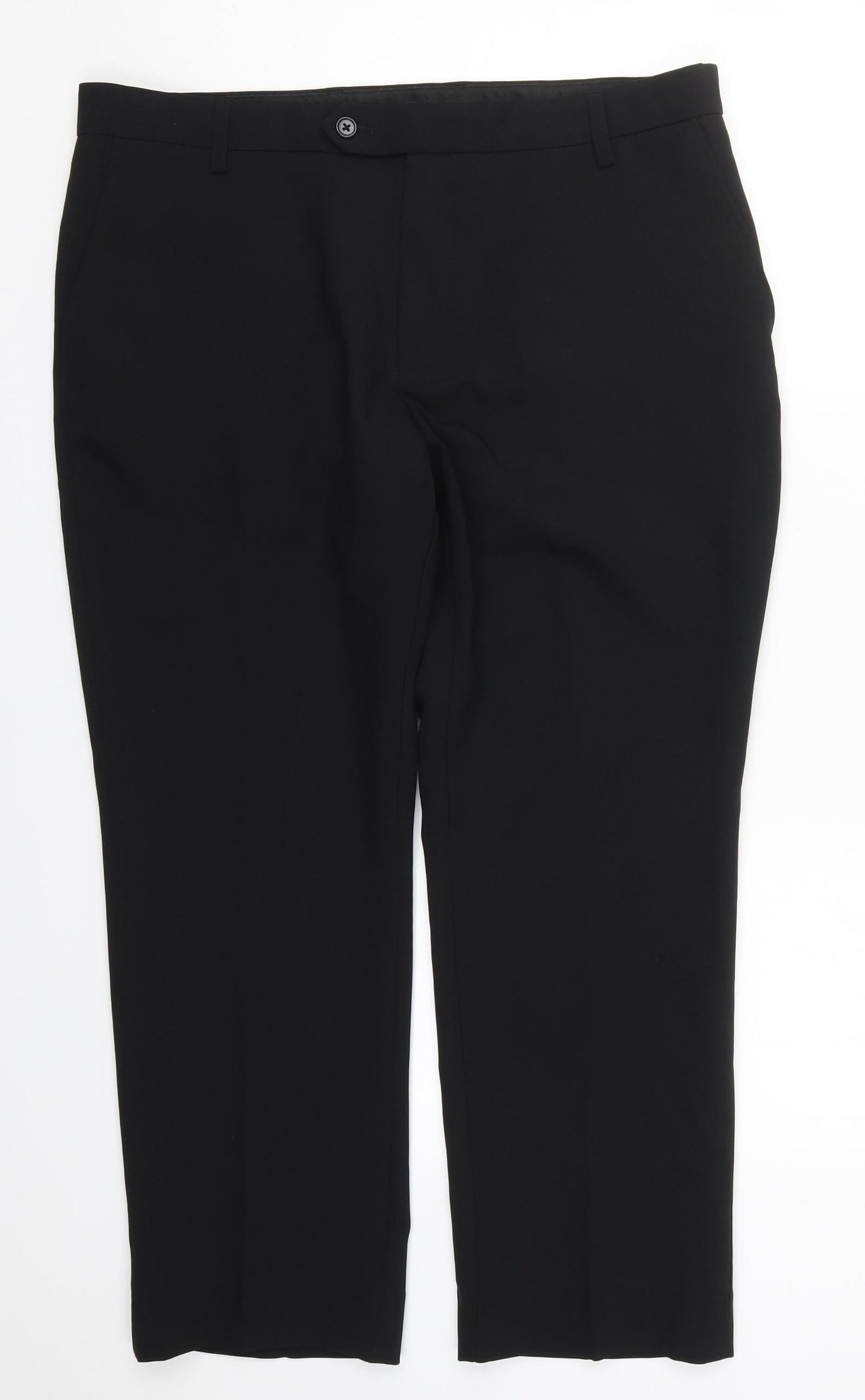 NEXT Mens Black  Polyester Trousers  Size 36 L27 in Regular Button