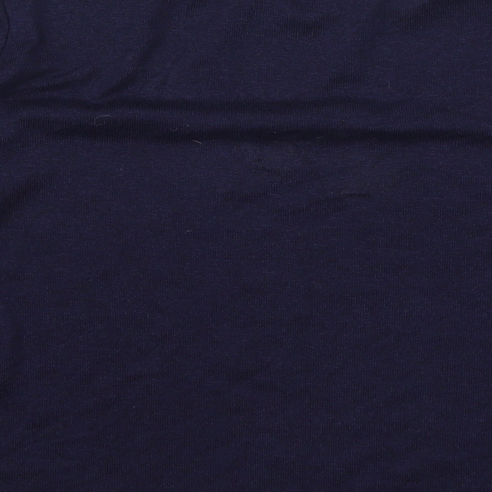 George Womens Blue Solid Polyester Top Pyjama Top Size 12   - Tatty Tedy Bearly Awake