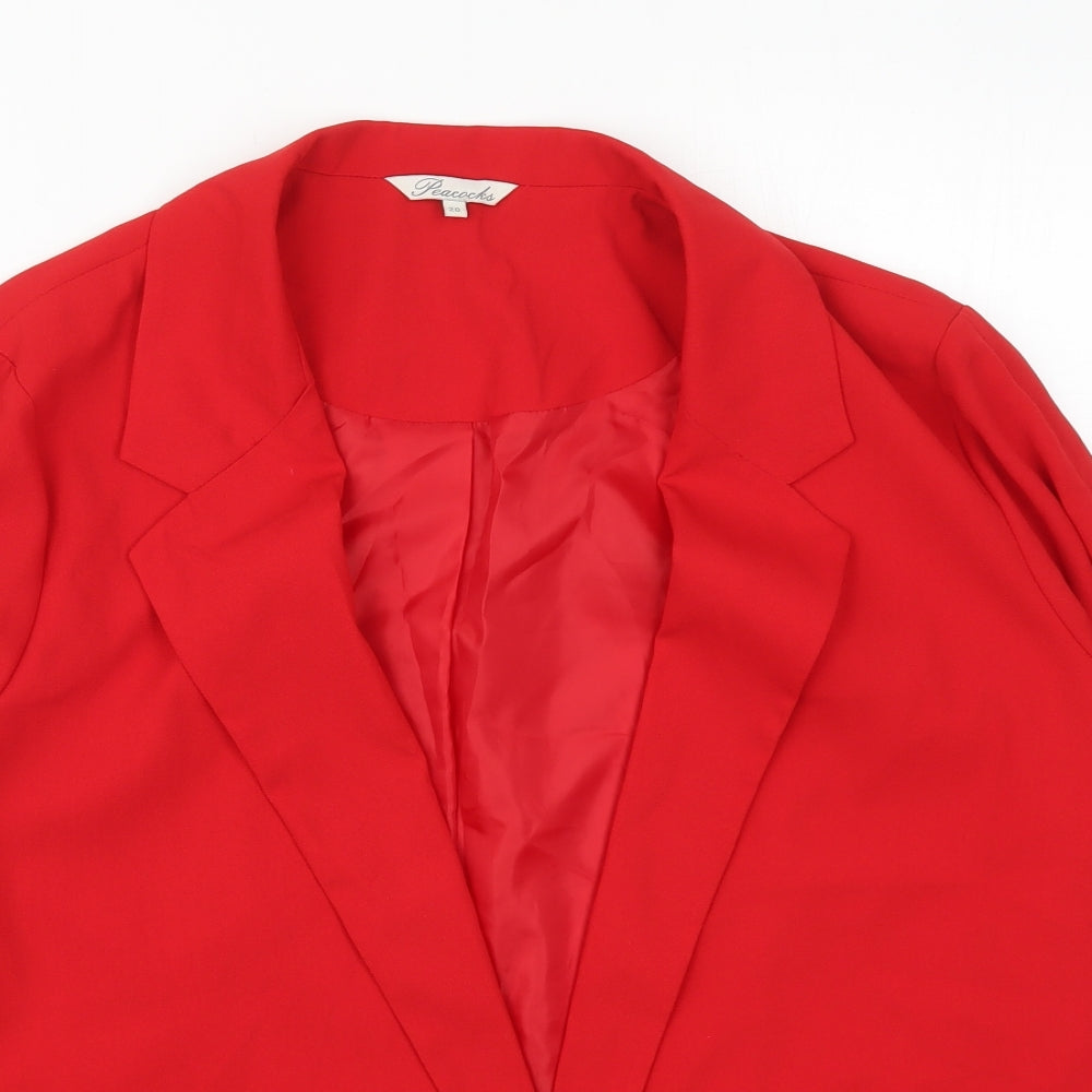 Peacocks Womens Red   Jacket  Size 20