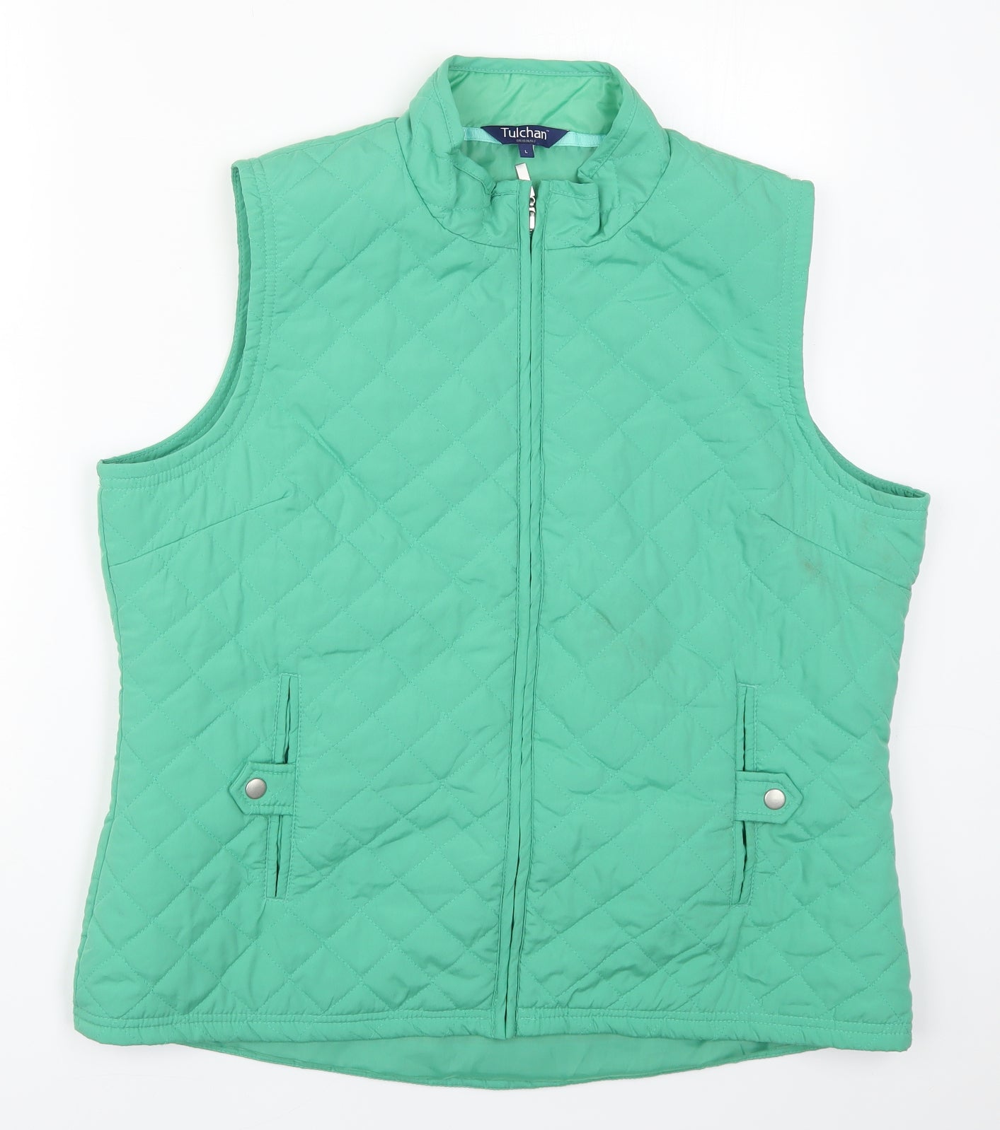 Tulcan Womens Green   Gilet Coat Size L  Zip