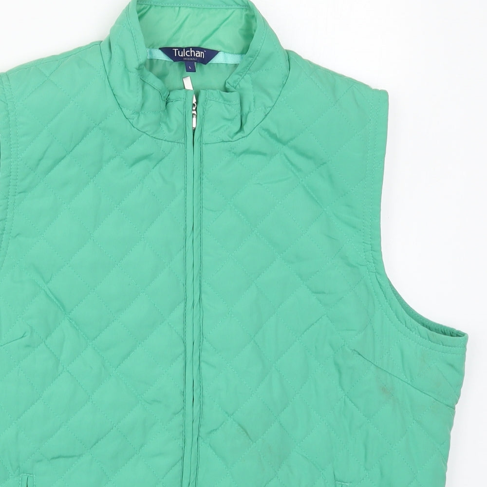 Tulcan Womens Green   Gilet Coat Size L  Zip
