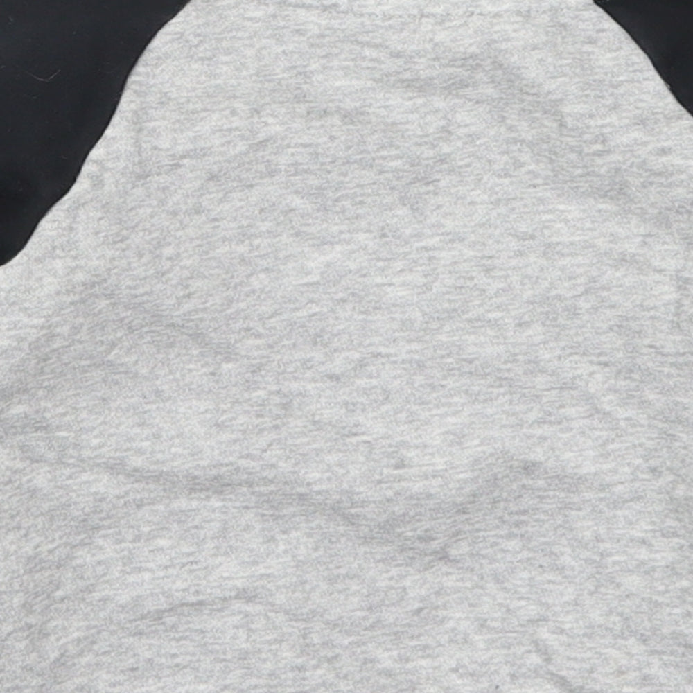 adidas Boys Grey  Cotton Basic T-Shirt Size 6-9 Months Crew Neck Pullover