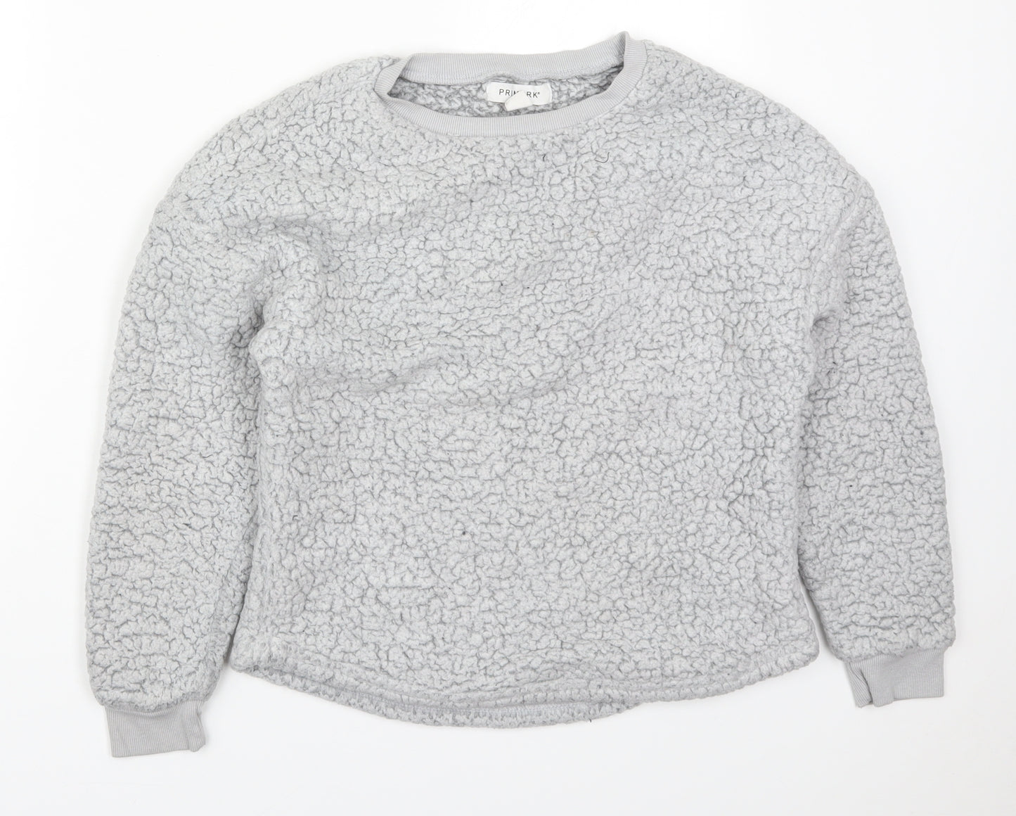 Primark Womens Grey Solid Polyester Top Pyjama Top Size 6