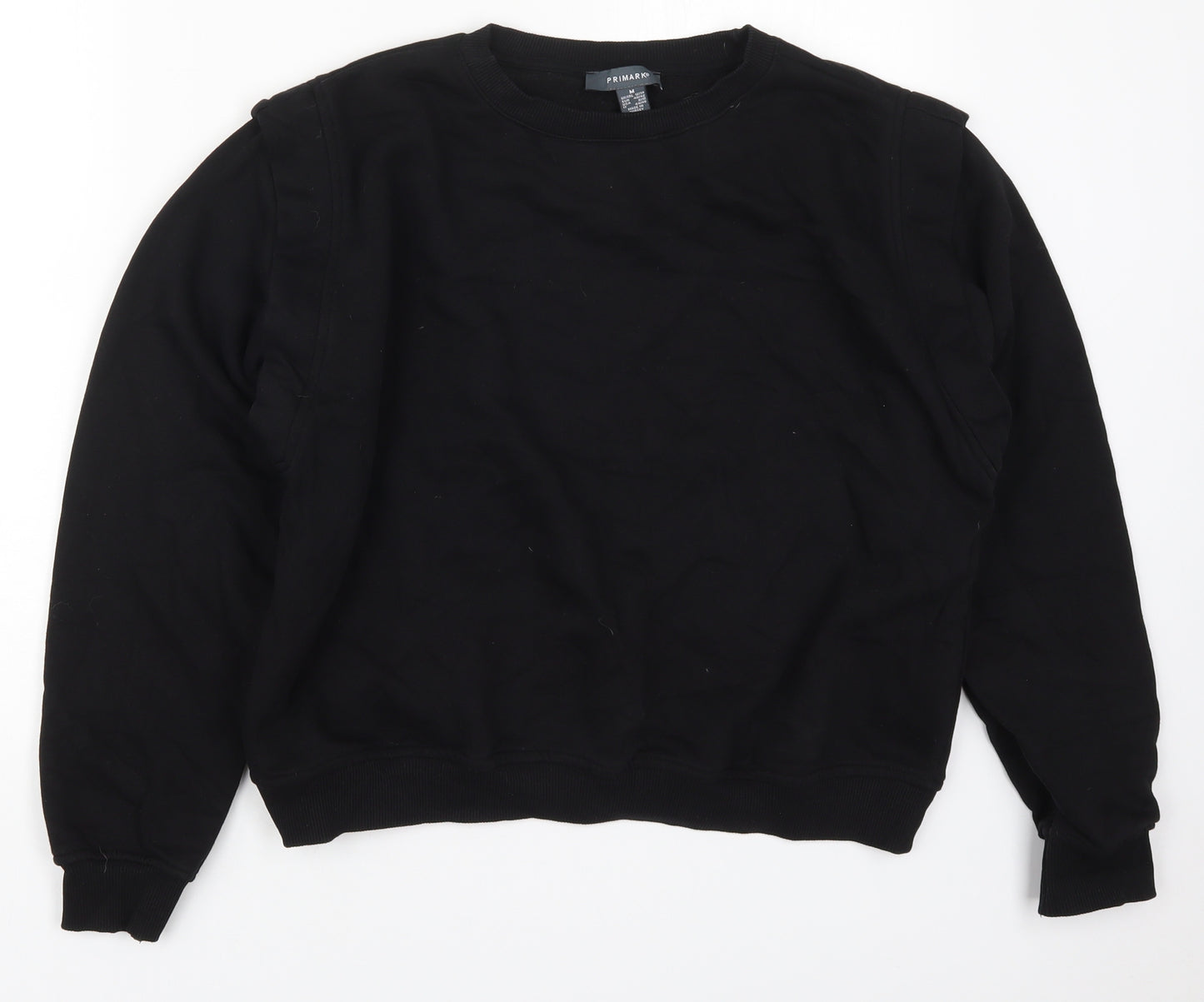Primark Womens Black  Cotton Pullover Sweatshirt Size 12  Pullover
