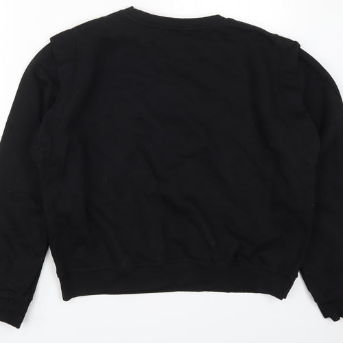 Primark Womens Black  Cotton Pullover Sweatshirt Size 12  Pullover