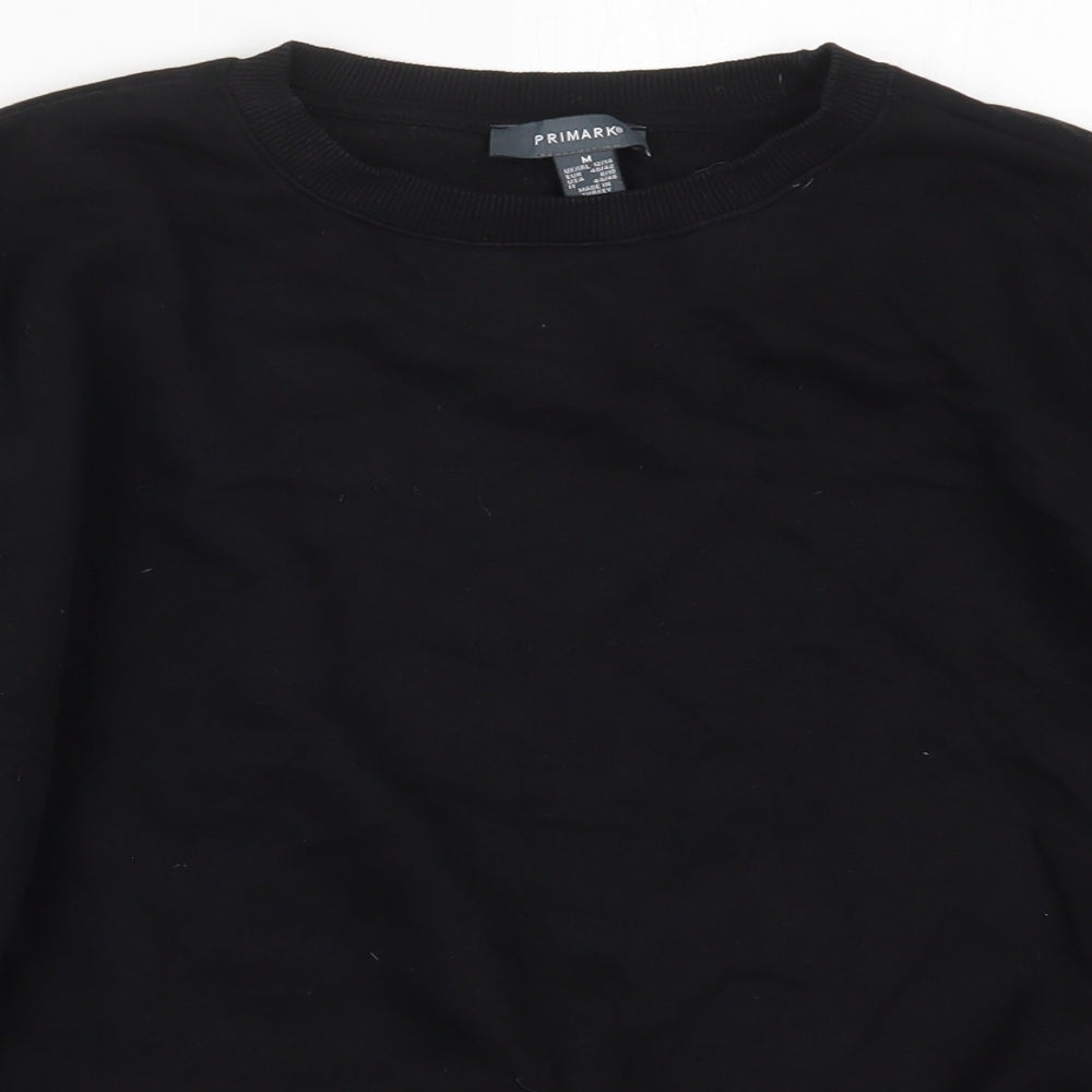 Primark Womens Black  Cotton Pullover Sweatshirt Size 12  Pullover