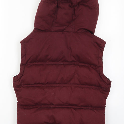 Jack Wills Womens Red   Gilet Coat Size 8  Button