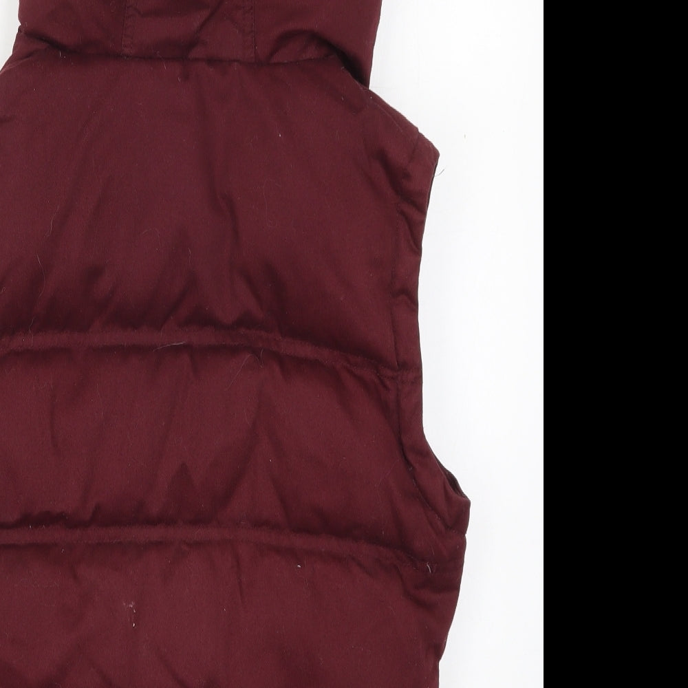 Jack Wills Womens Red   Gilet Coat Size 8  Button