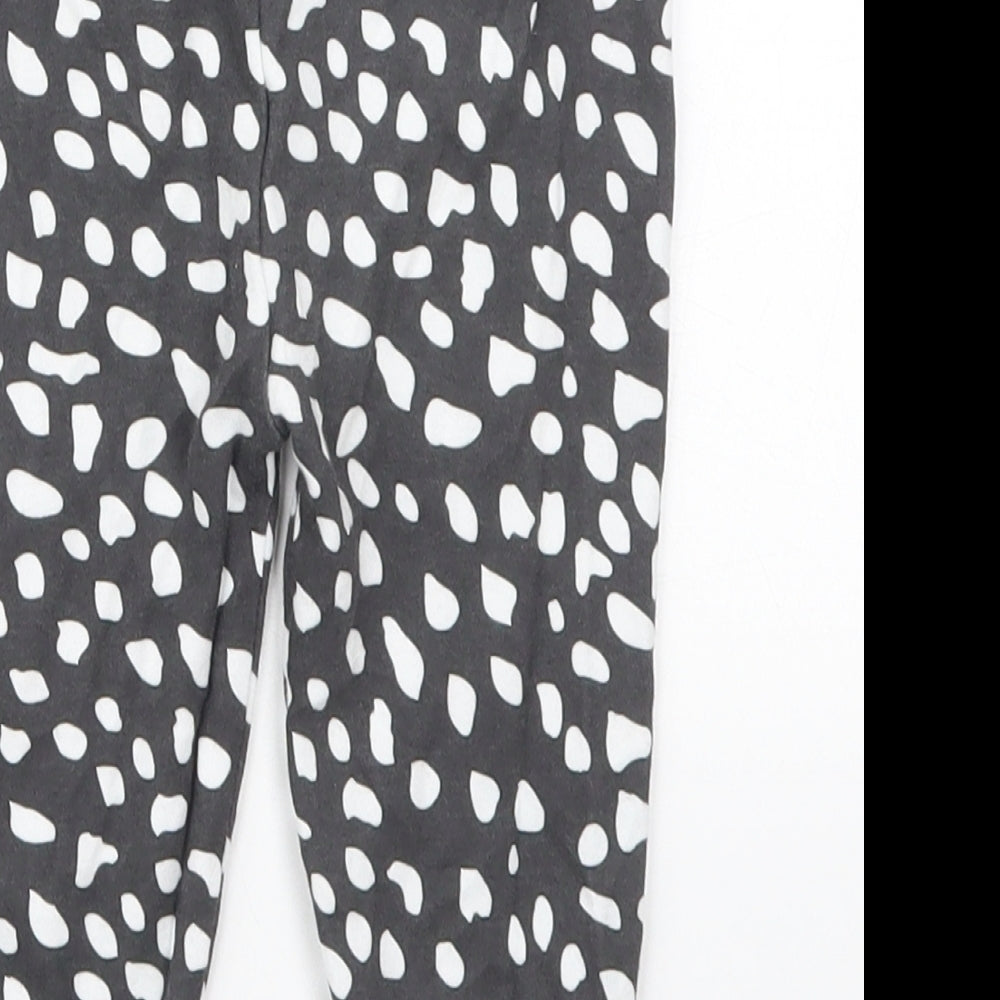 George Baby Grey Animal Print Cotton Sweatpants Trousers Size 12-18 Months