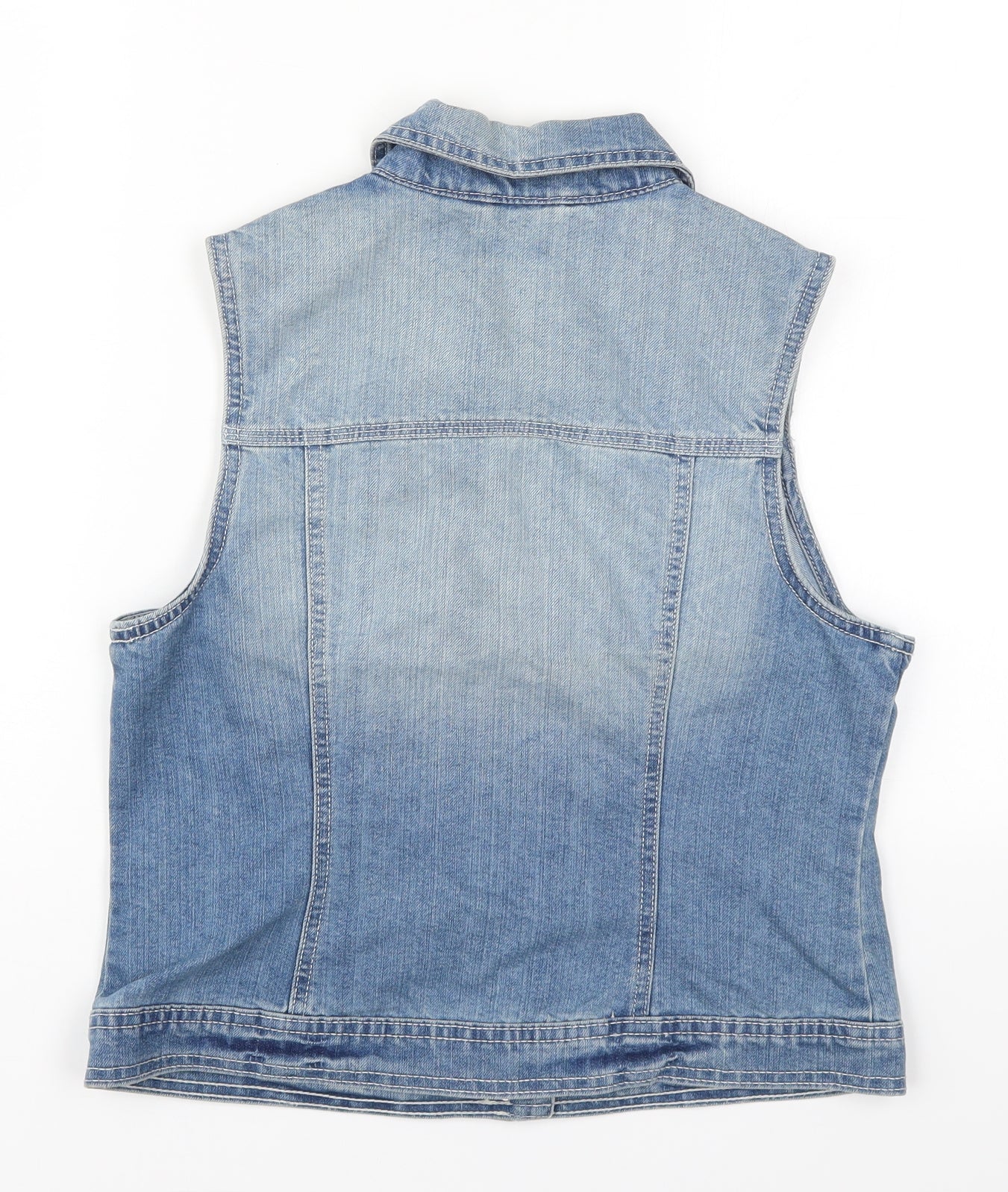 F&F Womens Blue   Jacket Waistcoat Size 12  Button