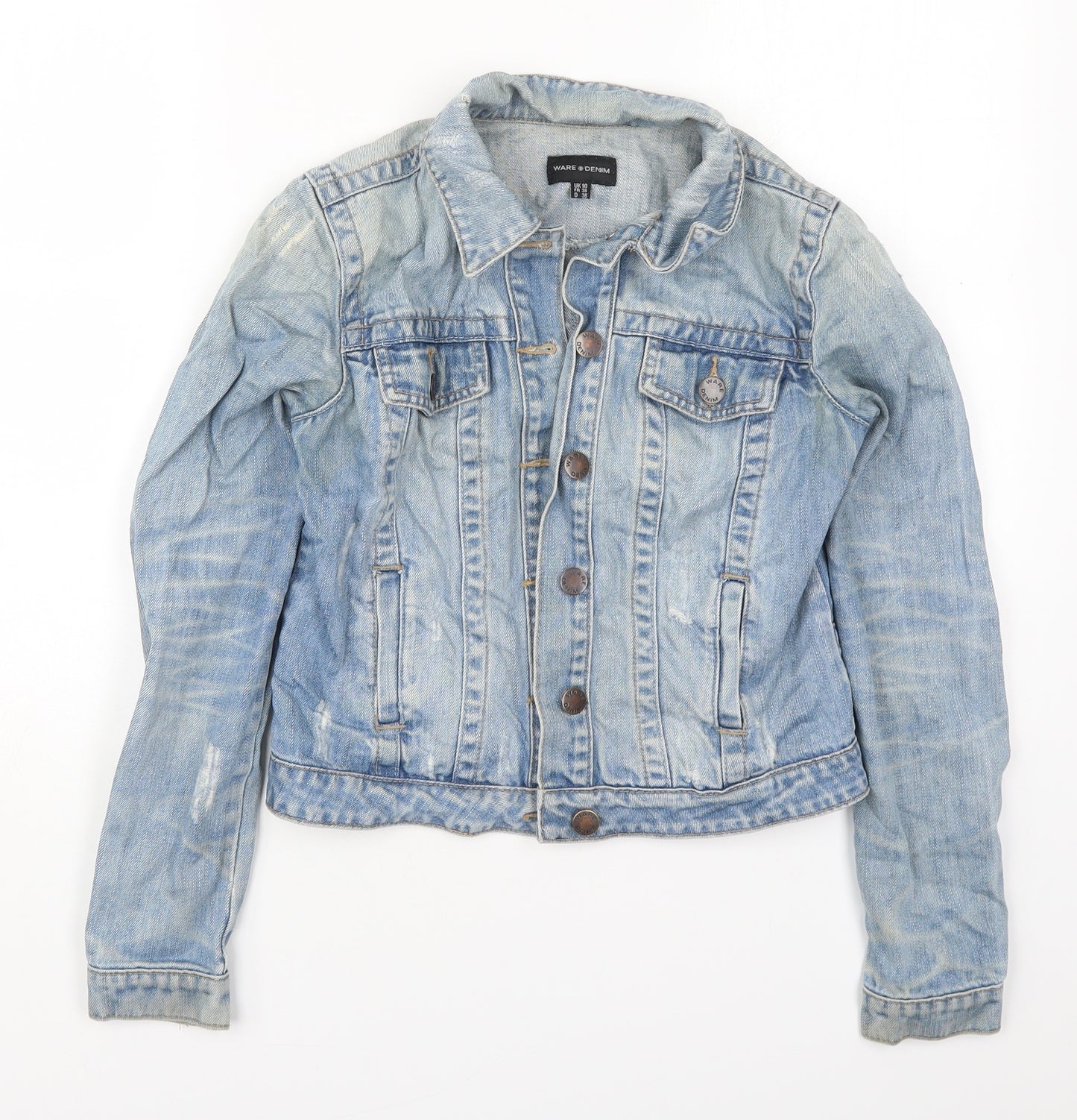Warehouse Womens Blue   Jacket  Size 10  Button