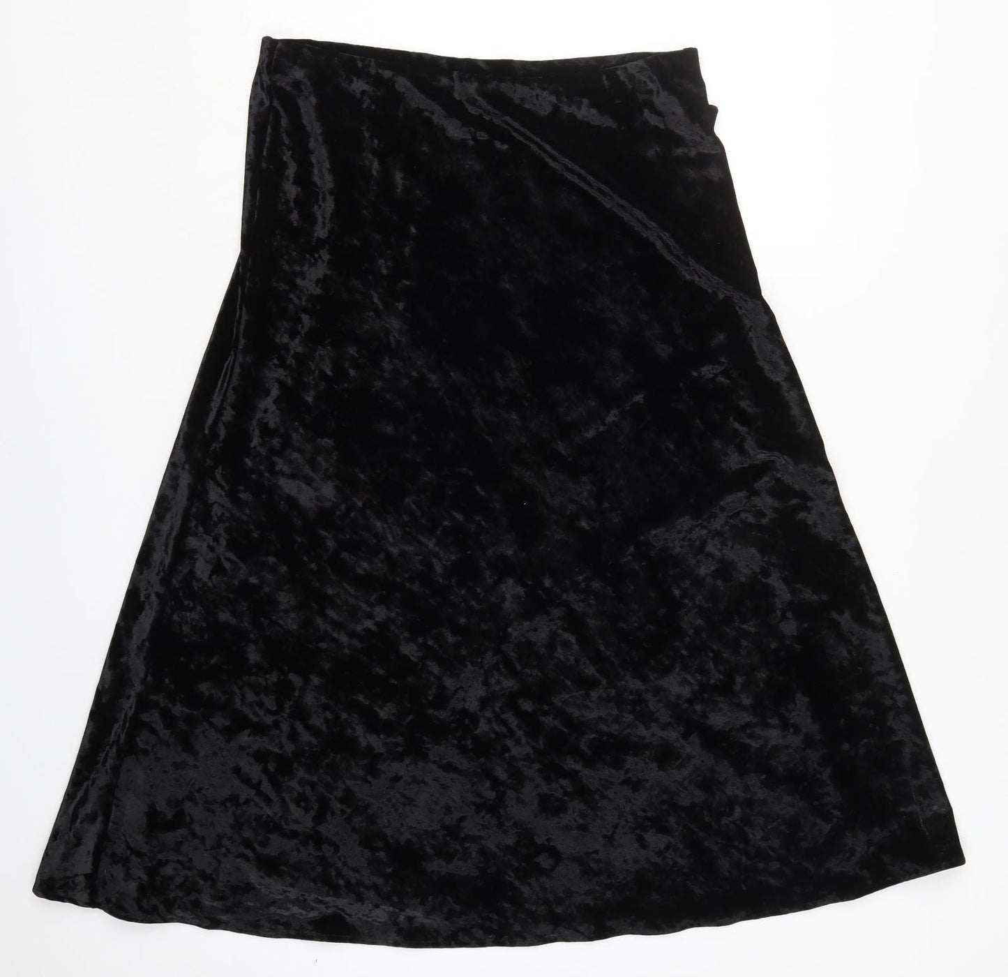 Marks and Spencer Womens Black  Polyester A-Line Skirt Size 14