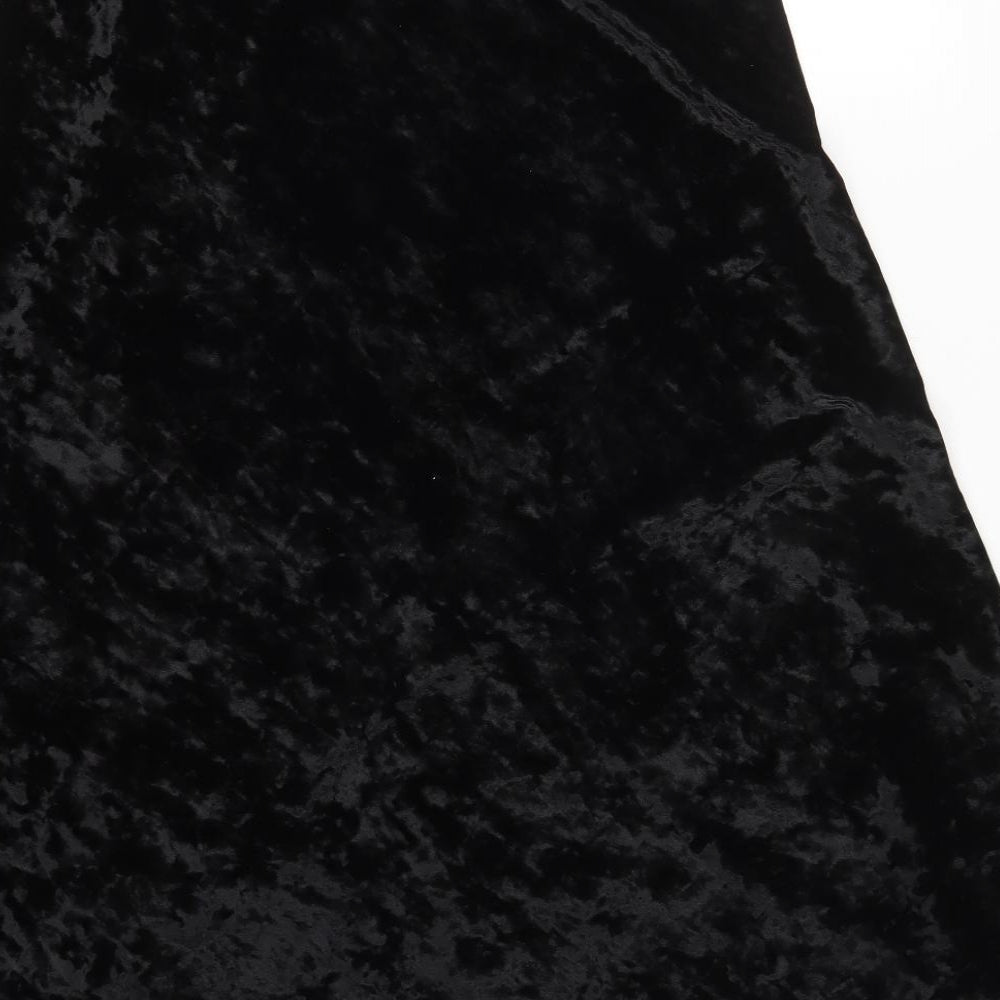 Marks and Spencer Womens Black  Polyester A-Line Skirt Size 14