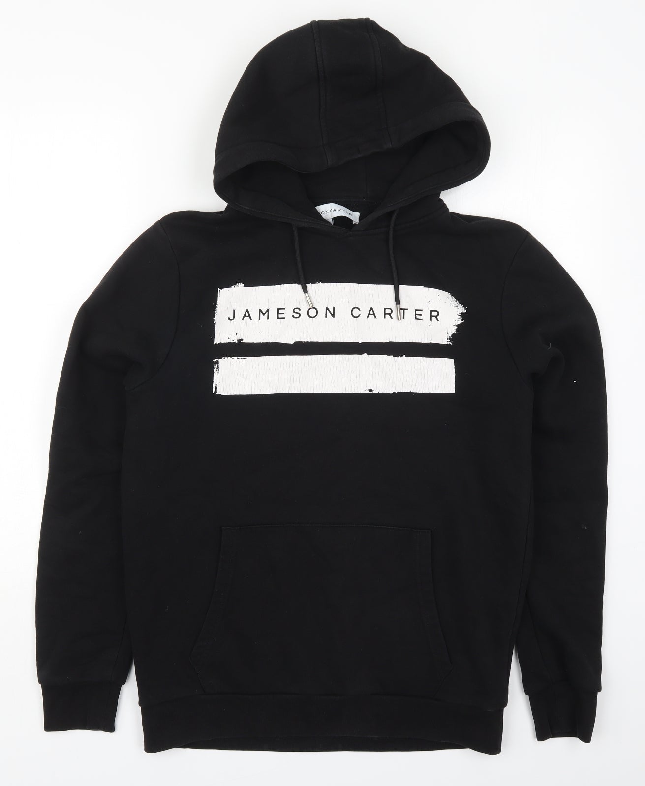 Jameson Carter Mens Black  Cotton Pullover Hoodie Size M