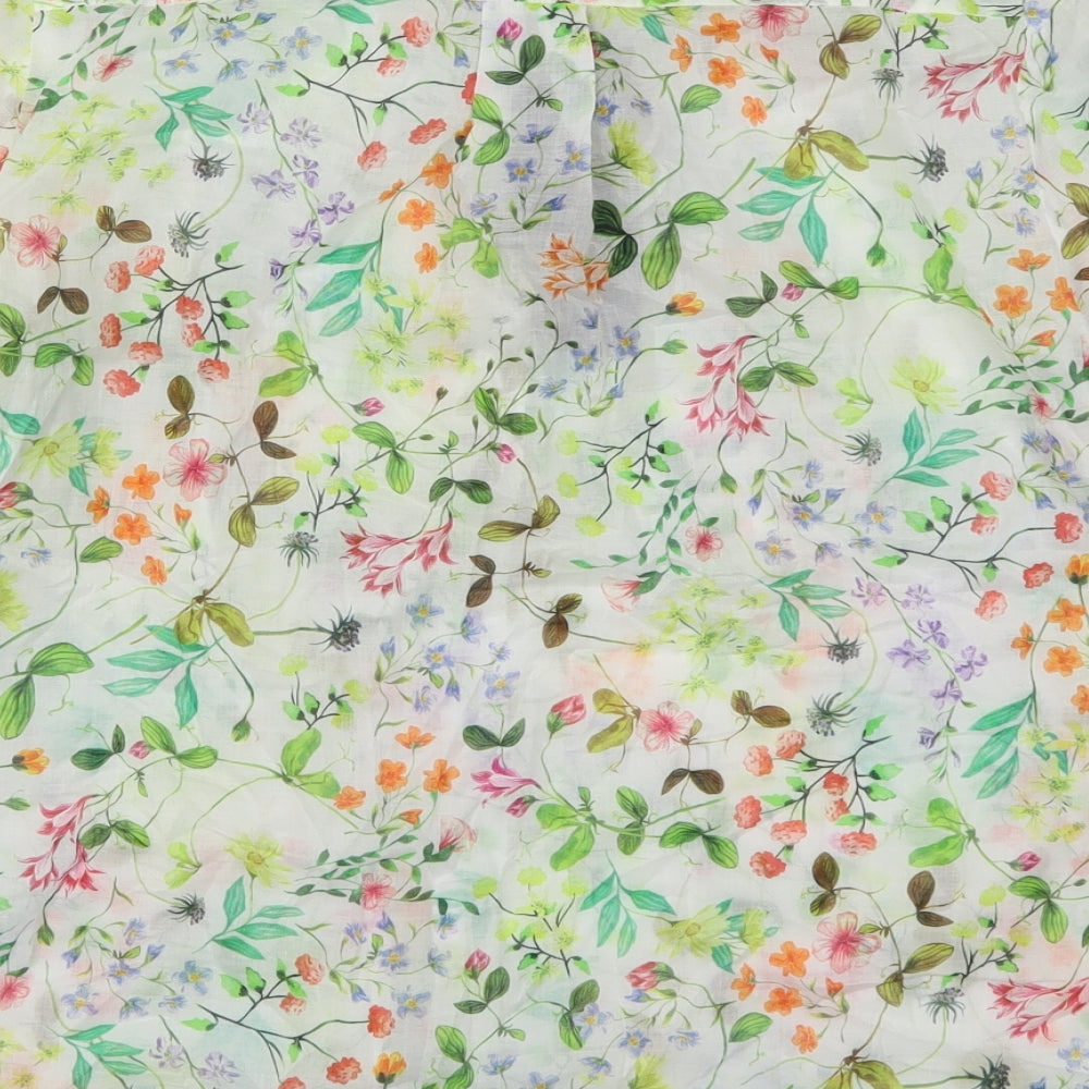 Phase Eight Womens Multicoloured Floral Cotton Basic Button-Up Size 12 Collared