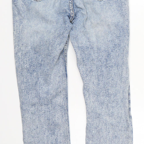 New Look Womens Blue  Cotton Skinny Jeans Size 12 L27 in Regular Button