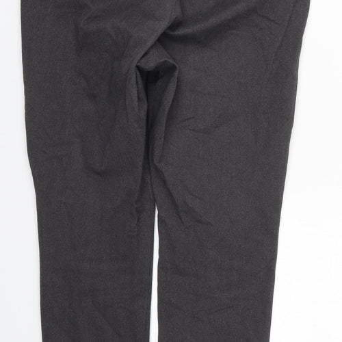 Old Navy Womens Grey  Cotton Trousers  Size 10 L26 in Regular Hook & Eye