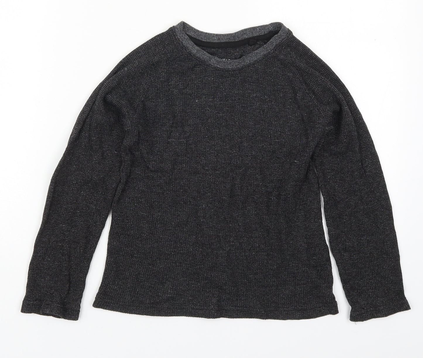 Primark Girls Grey Round Neck  Cotton Pullover Jumper Size 6-7 Years  Pullover