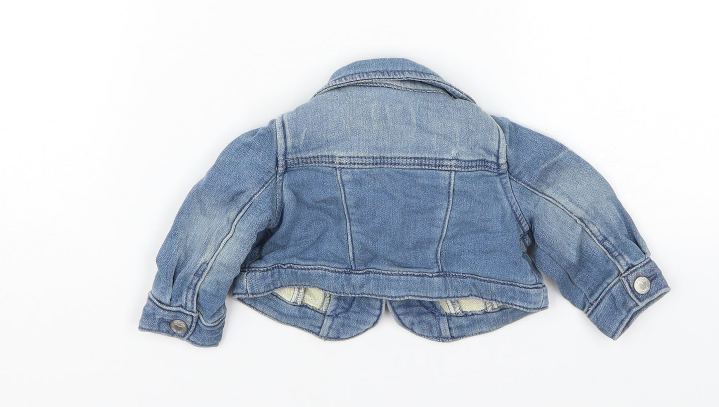 Gap Girls Blue   Jacket  Size 3-6 Months   Button