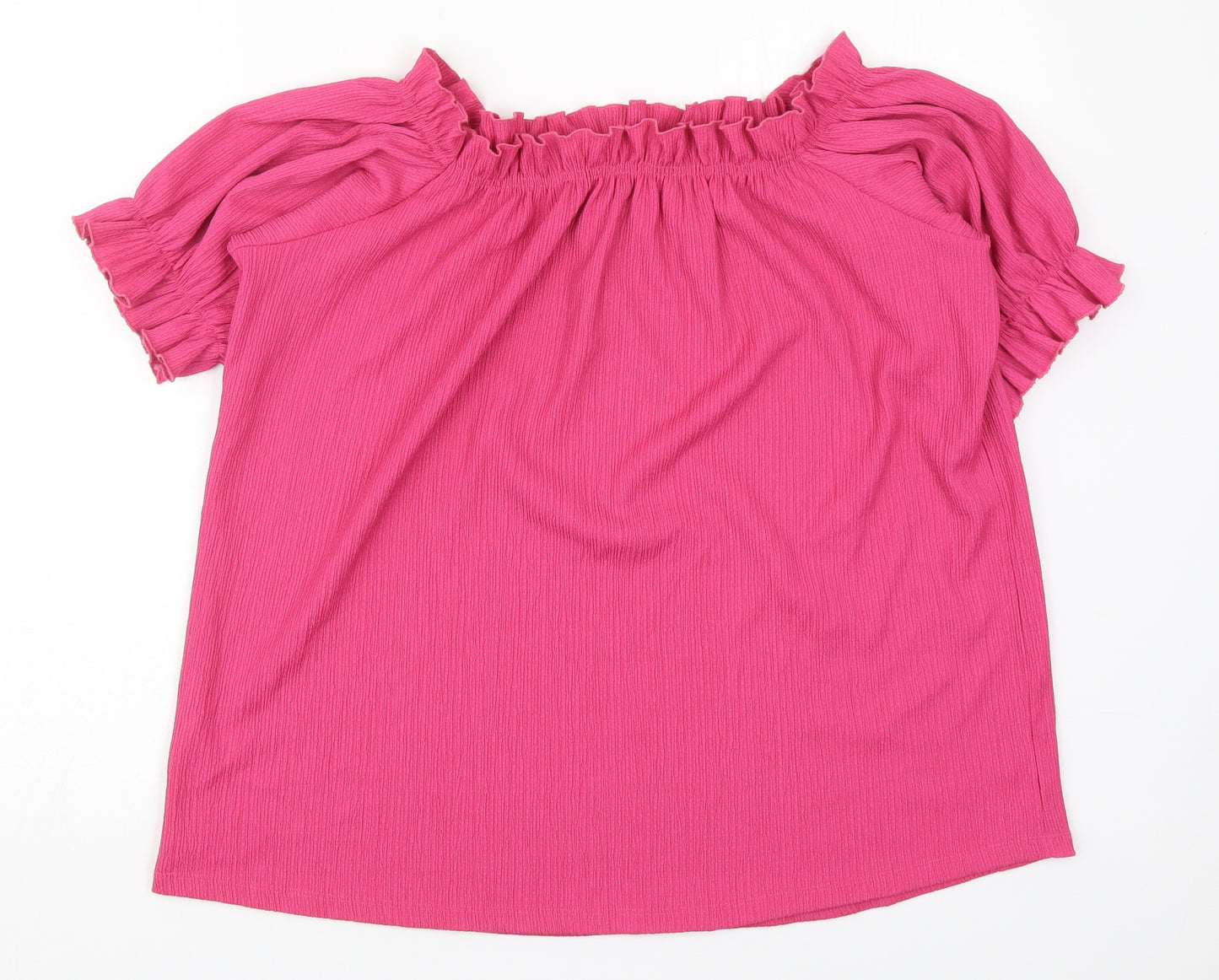 Papaya Womens Pink  Polyester Basic T-Shirt Size 20 Off the Shoulder