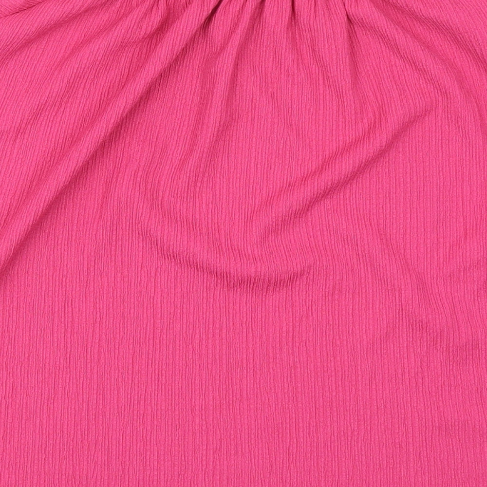 Papaya Womens Pink  Polyester Basic T-Shirt Size 20 Off the Shoulder