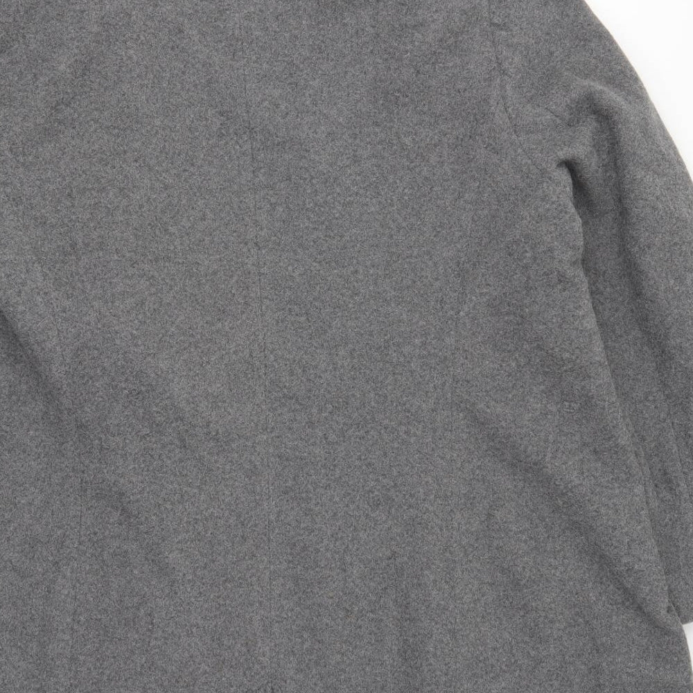 New Look Womens Grey   Pea Coat Coat Size 18  Button