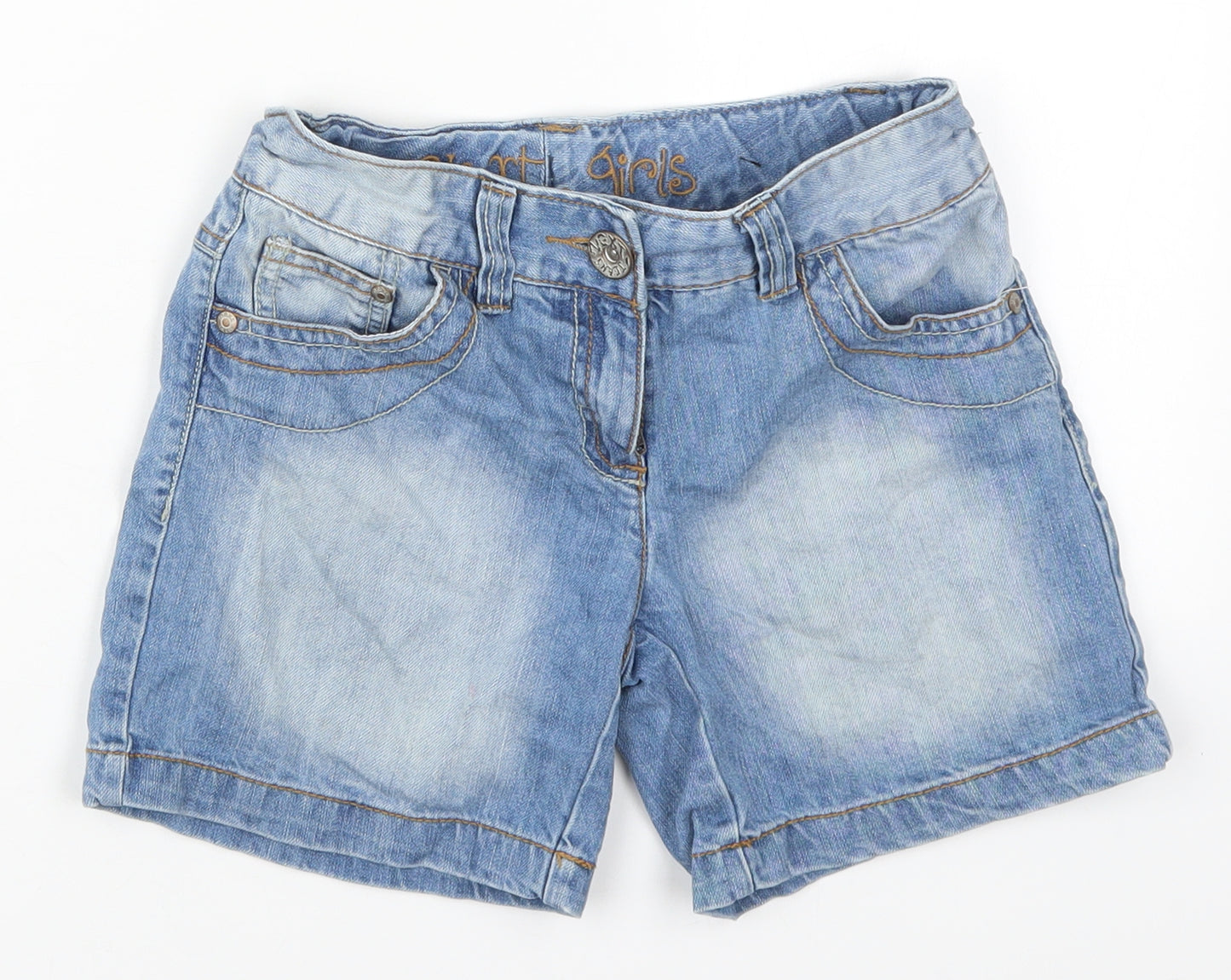 NEXT Girls Blue  Cotton Mom Shorts Size 8 Years  Regular