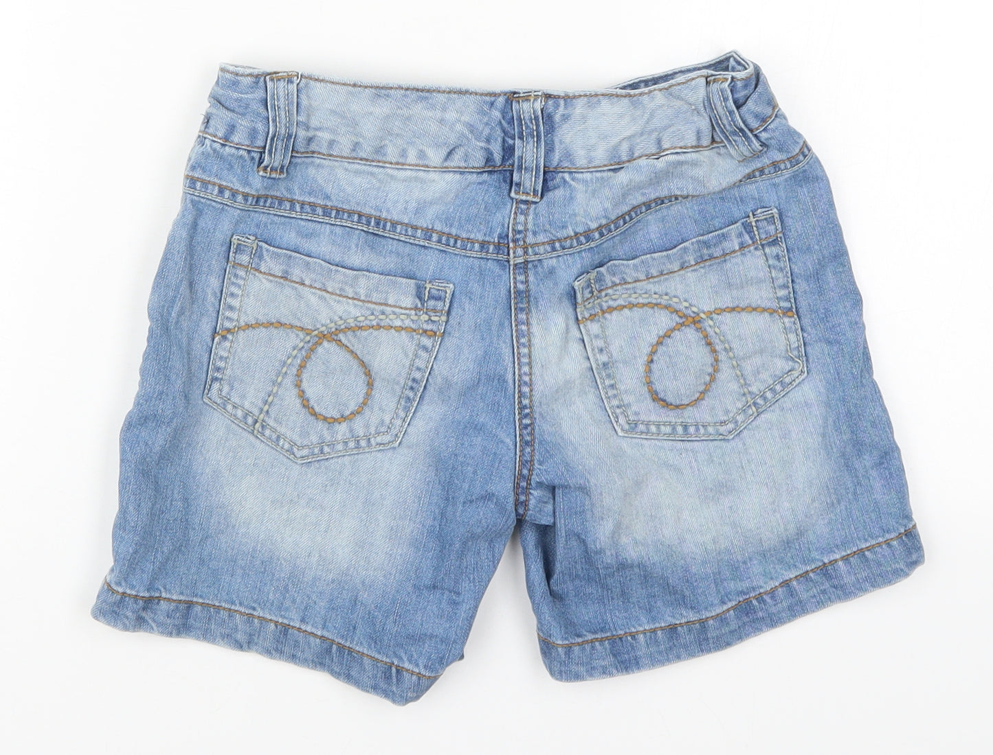 NEXT Girls Blue  Cotton Mom Shorts Size 8 Years  Regular