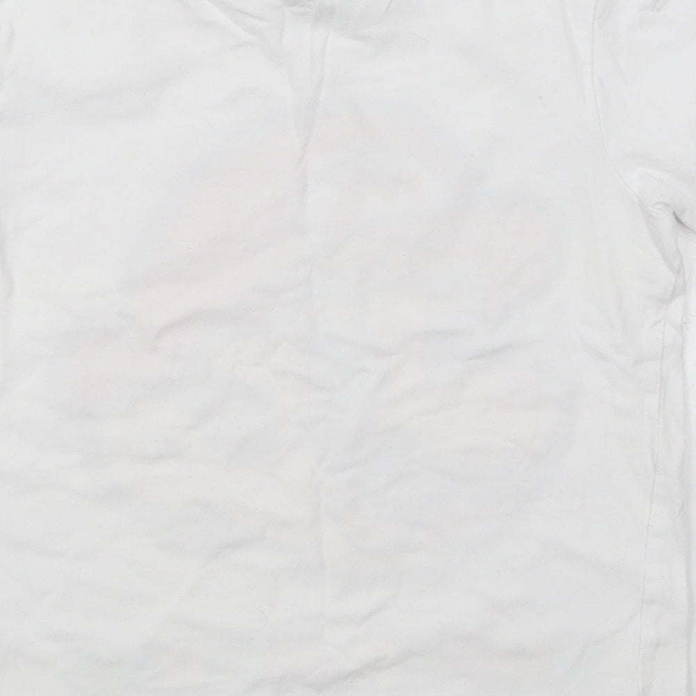 Studio Boys White  Cotton Basic T-Shirt Size 5-6 Years Crew Neck Pullover - Super Mario