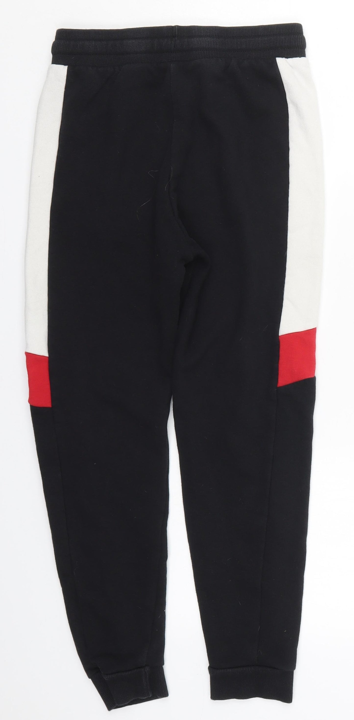 F&F Boys Black  Cotton Sweatpants Trousers Size 10-11 Years  Regular Drawstring - NASA Red