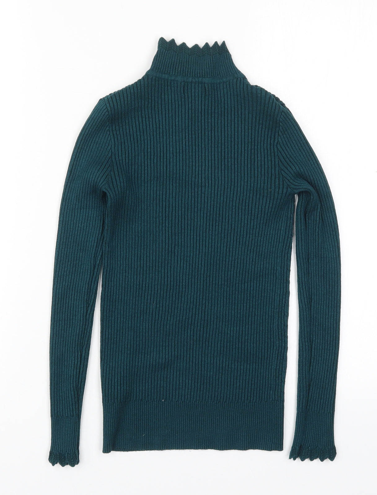 Papaya Womens Blue Round Neck  Viscose Pullover Jumper Size 8