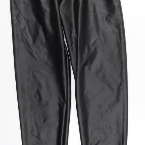 Preworn Womens Black  Polyester Carrot Leggings Size M L29 in