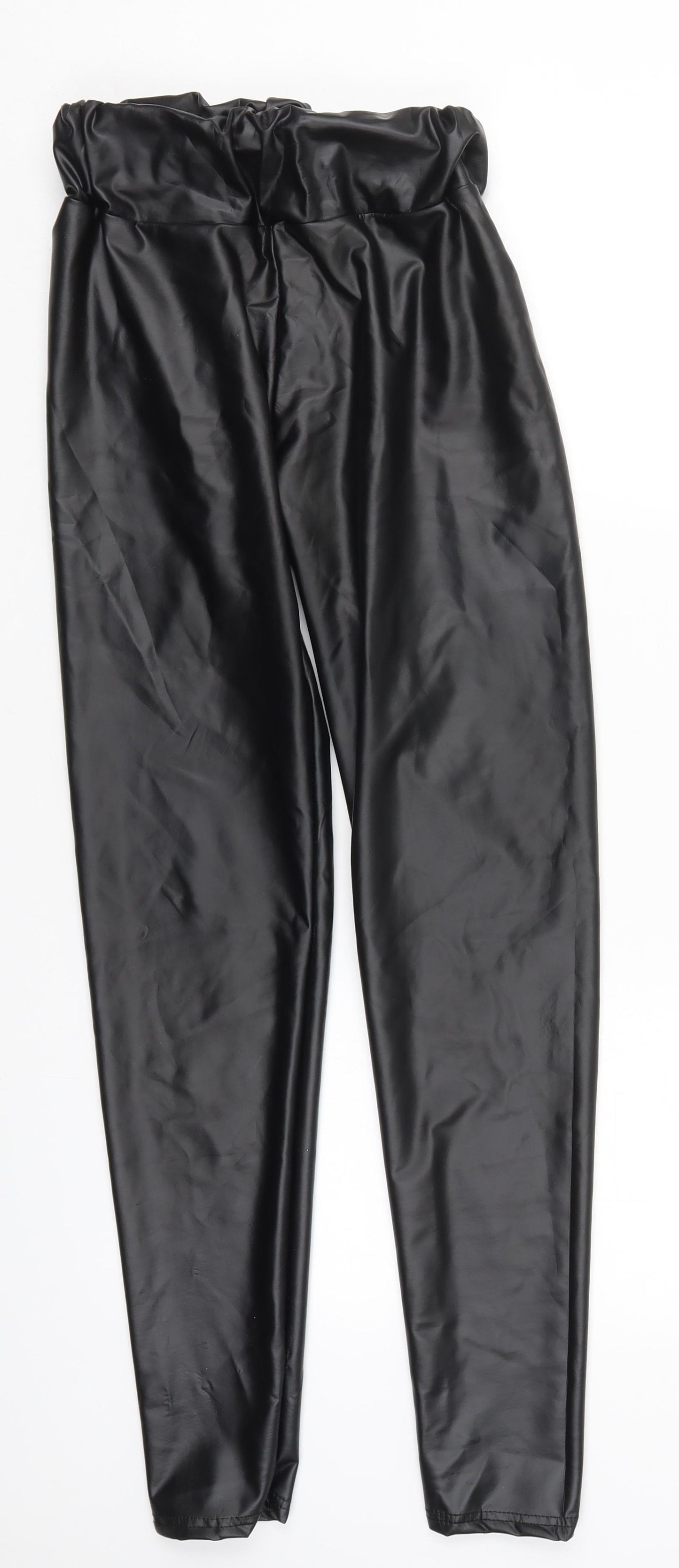 Preworn Womens Black  Polyester Carrot Leggings Size M L29 in