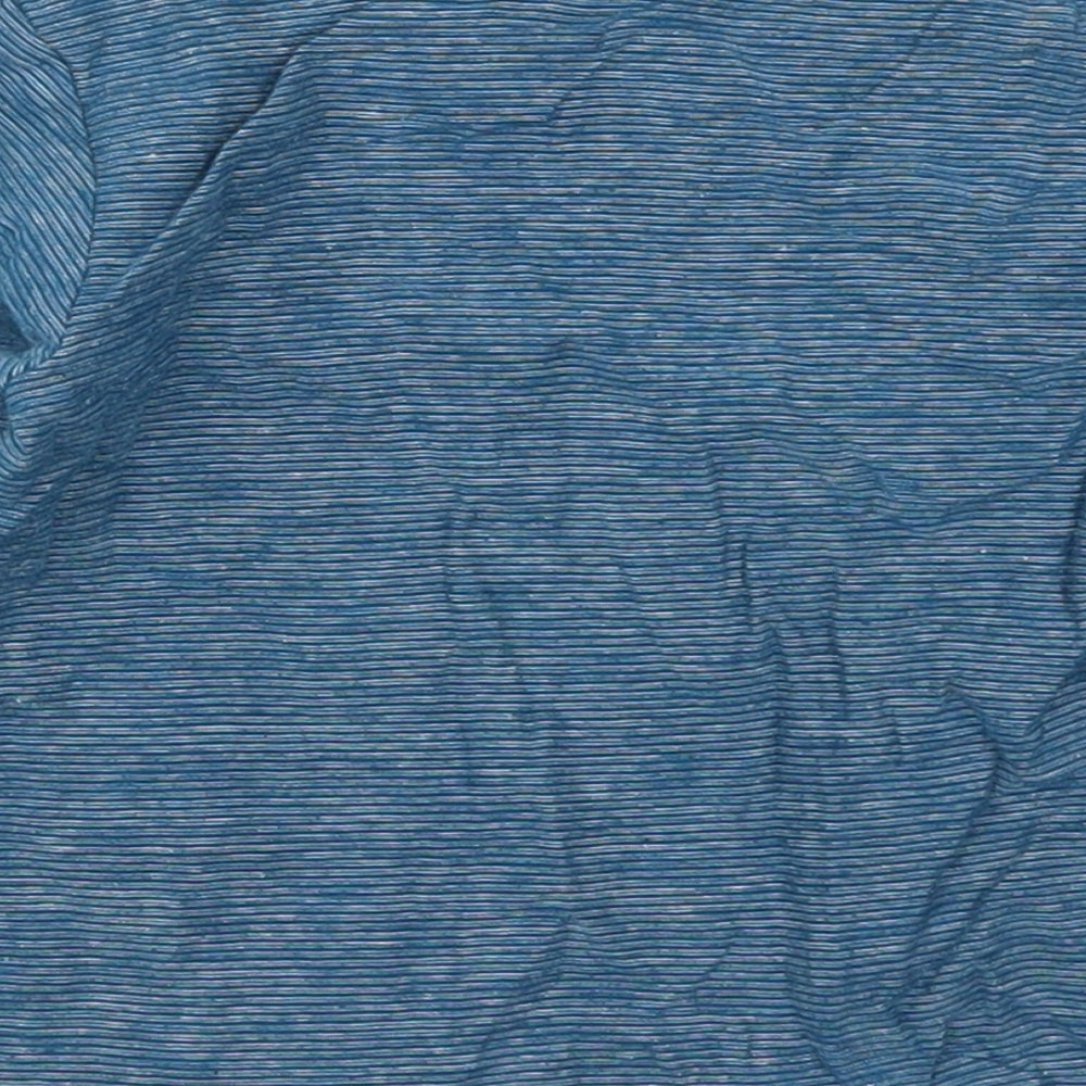 Matalan Boys Blue Striped Cotton Basic T-Shirt Size 9-12 Months Crew Neck Pullover