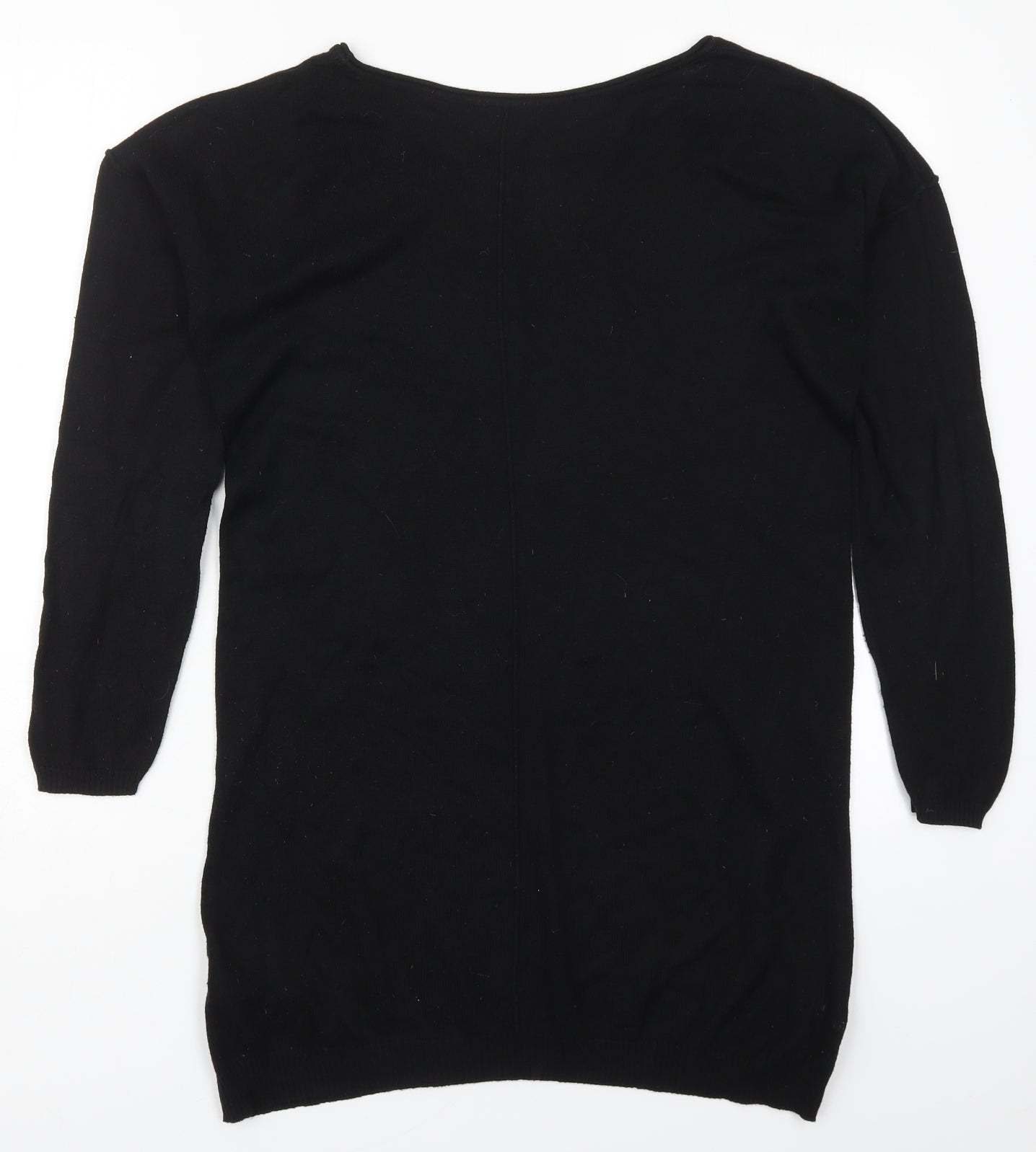 ESMARA Womens Black Round Neck  Acrylic Pullover Jumper Size 14