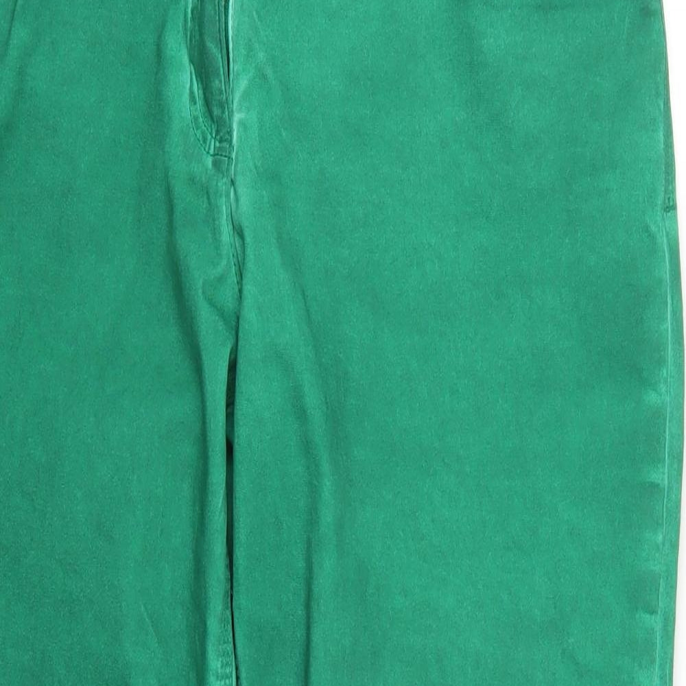 BPC Womens Green  Cotton Cropped Jeans Size 16 L25 in Regular Button