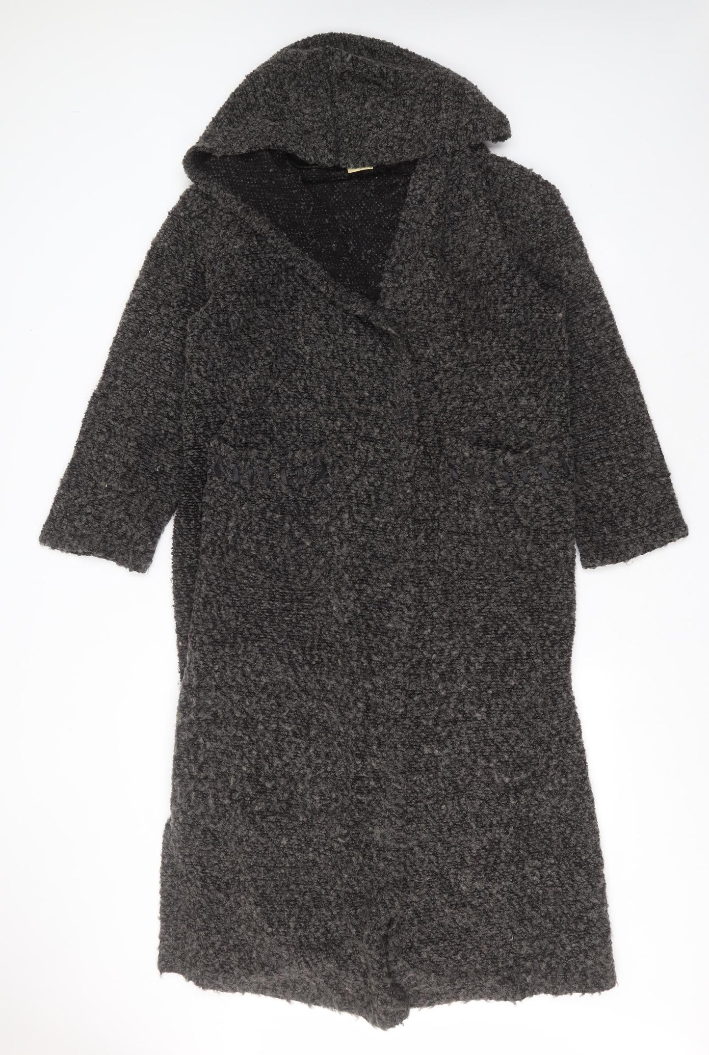 Together Womens Grey V-Neck  Acrylic Cardigan Jumper Size 14