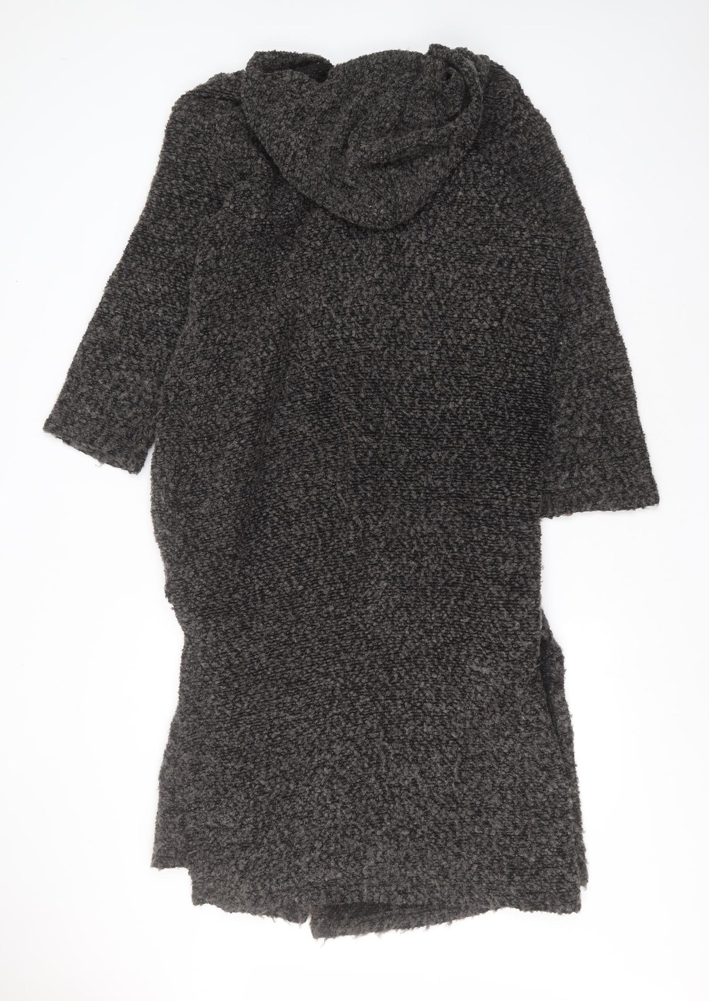Together Womens Grey V-Neck  Acrylic Cardigan Jumper Size 14
