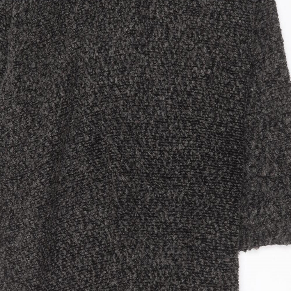 Together Womens Grey V-Neck  Acrylic Cardigan Jumper Size 14