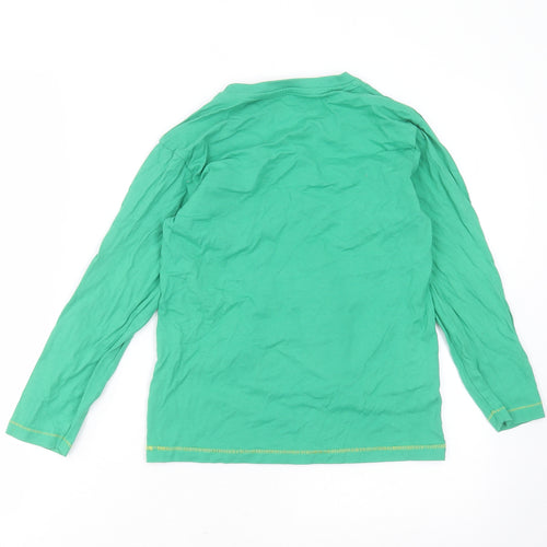 Dunnes Stores Boys Green  Cotton Basic T-Shirt Size 9 Years Round Neck  - luck of the irish